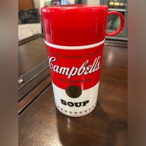 Campbells Soup Insulated Thermos type Collectible with Cup & Lid